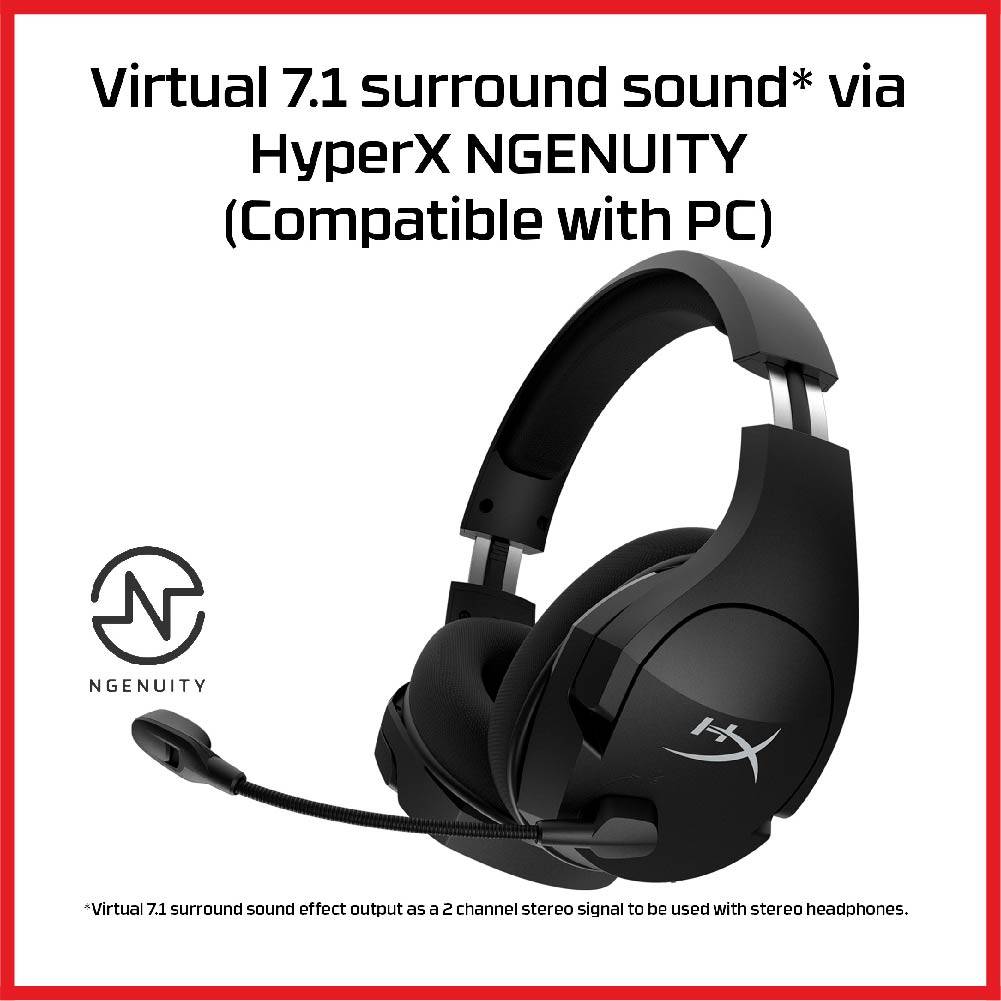 KINGSTON WIRELESS HYPERX CLOUD STINGER CORE 7.1 WIRELESS GAMING HEADSET (HHSS1C-BA-BK/G)