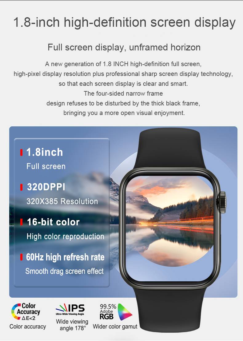 M36 Plus Max Smart Watch 1.8Inch Bluetooth Call Wireless Charging Blood Pressure Heart Rate Monitoring Smartwatch