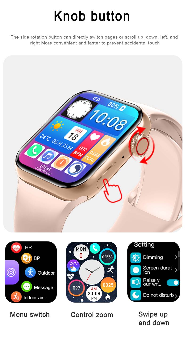 M36 Plus Max Smart Watch 1.8Inch Bluetooth Call Wireless Charging Blood Pressure Heart Rate Monitoring Smartwatch