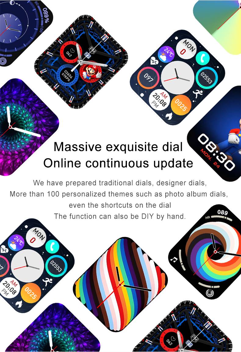 M36 Plus Max Smart Watch 1.8Inch Bluetooth Call Wireless Charging Blood Pressure Heart Rate Monitoring Smartwatch
