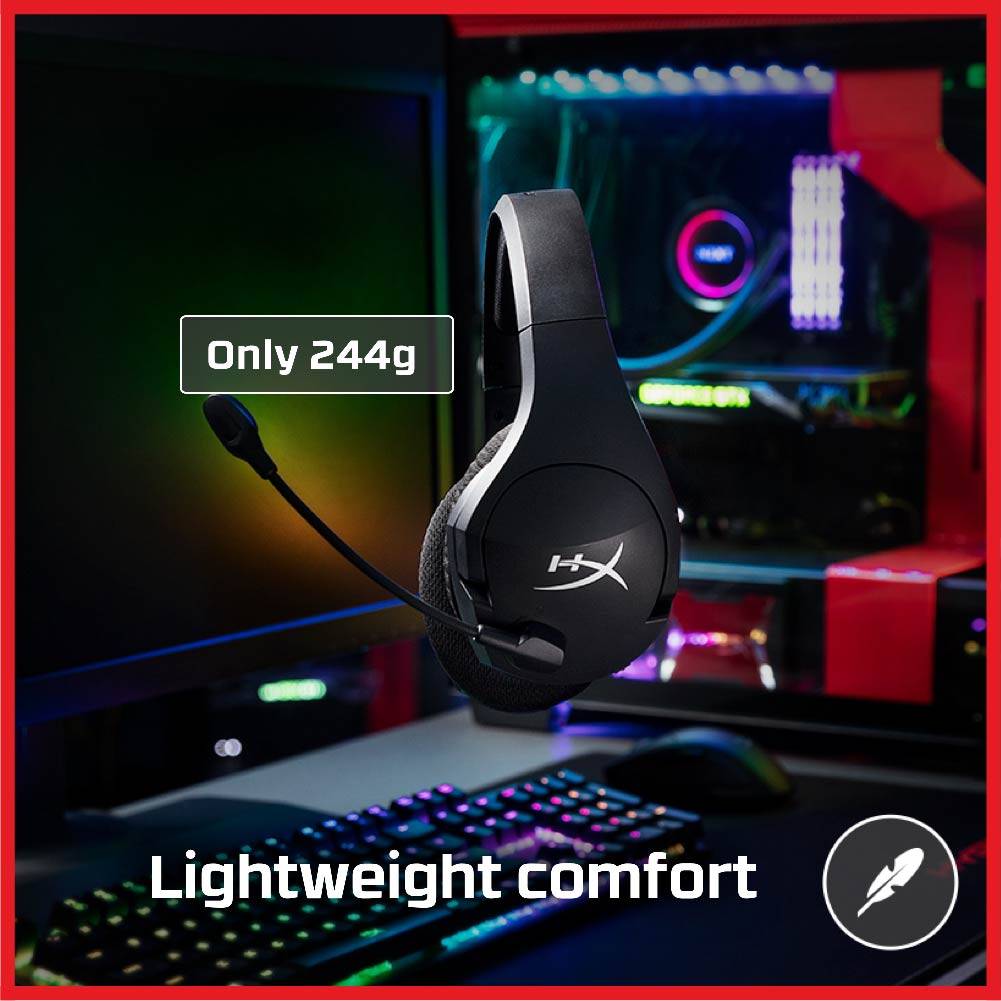 KINGSTON WIRELESS HYPERX CLOUD STINGER CORE 7.1 WIRELESS GAMING HEADSET (HHSS1C-BA-BK/G)
