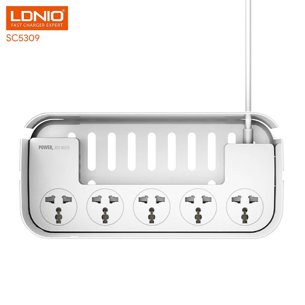 LDNIO SC5309 Management Power Strip Box 5 Socket Port + 3 USB Port Adapter (200cm)
